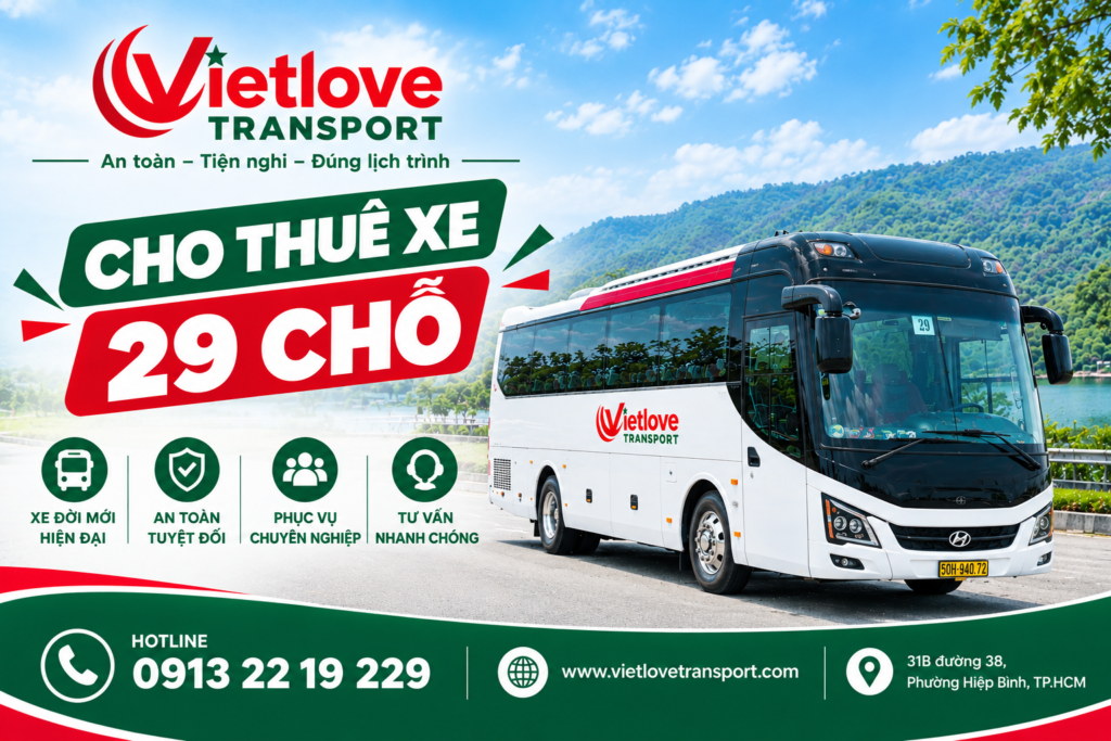 Cho thuê xe 29 chỗ Vietlove Transport