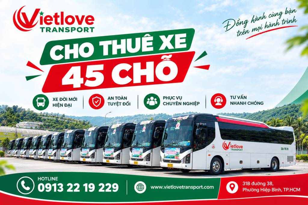 Đội xe 45 chỗ Vietlove Transport